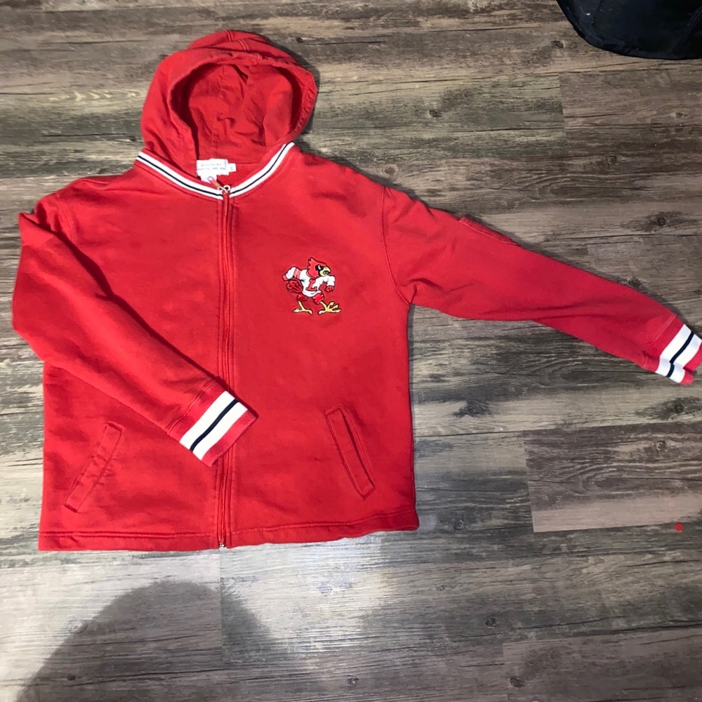 Wildcat Clothing Co Womens Vintage Hoodie XL Red Louisville Cardinals UofL